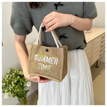 Geantă de mână din in, cu căptușeală de cânepă, formă dreptunghiulară, buzunar deschis, ideală pentru călătorii de agrement (in; căptușire din cânepă; formă dreptunghiulară; buzunar deschis; călătorii de agrement)