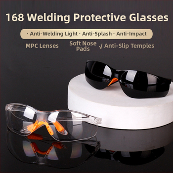 Metināšanas brilles, plastmasas rāmis, modelis 168, zīmols 777, prettrieciena aizsardzība