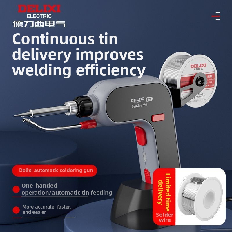 Automatinė litavimo pistolė – galinga, namų naudojimui, kompaktiškas įrankis (vidinis šildymas; Prekės ženklas Unique)