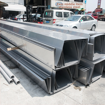 Nerūsējošā tērauda jumta lietus ūdens notekas sistēma (201/304/316L), virsma 2B, griešana un locīšana