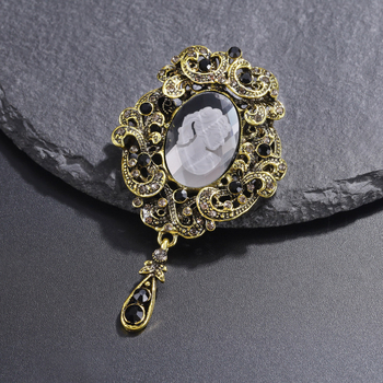 Broš iz zlitine, geometrijski oblik, originalni dizajn, elektroplatiranje, fiksni pin