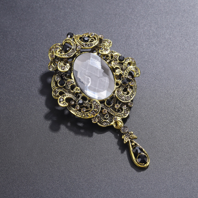 Broš iz zlitine, geometrijski oblik, originalni dizajn, elektroplatiranje, fiksni pin