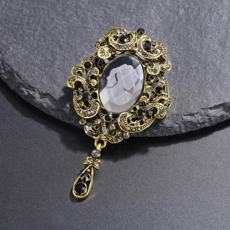 Broš iz zlitine, geometrijski oblik, originalni dizajn, elektroplatiranje, fiksni pin