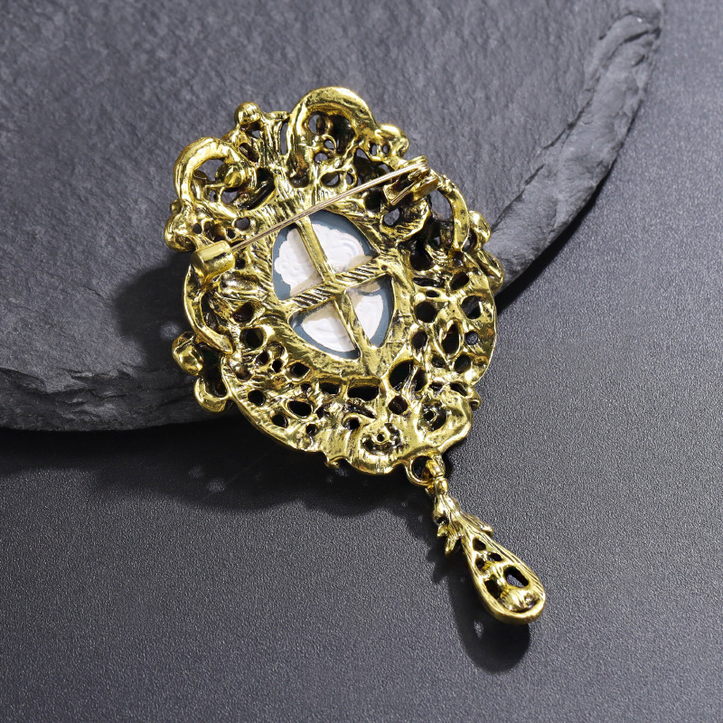 Broš iz zlitine, geometrijski oblik, originalni dizajn, elektroplatiranje, fiksni pin