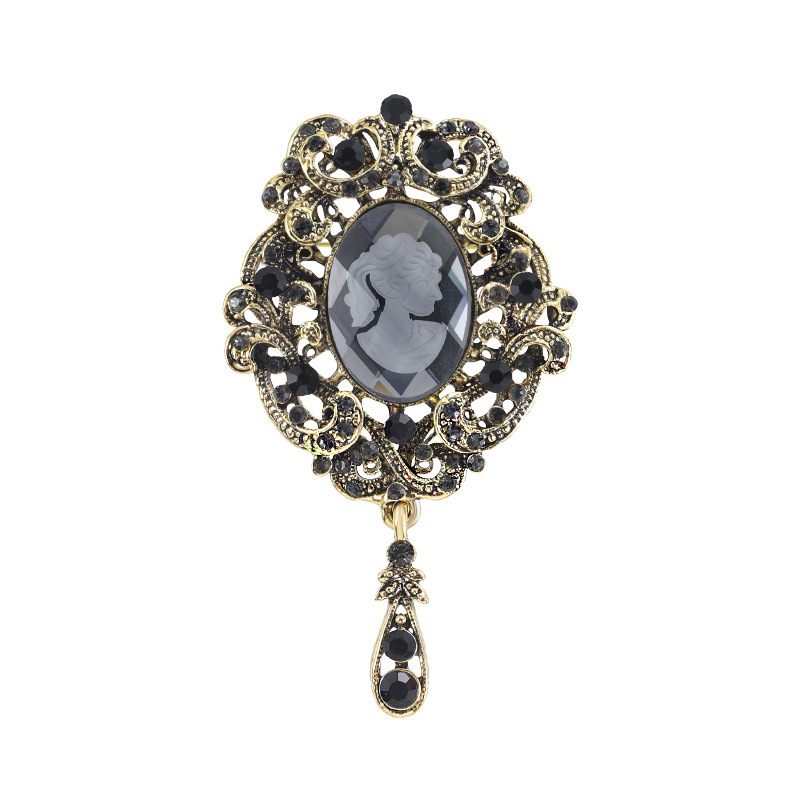 Broš iz zlitine, geometrijski oblik, originalni dizajn, elektroplatiranje, fiksni pin