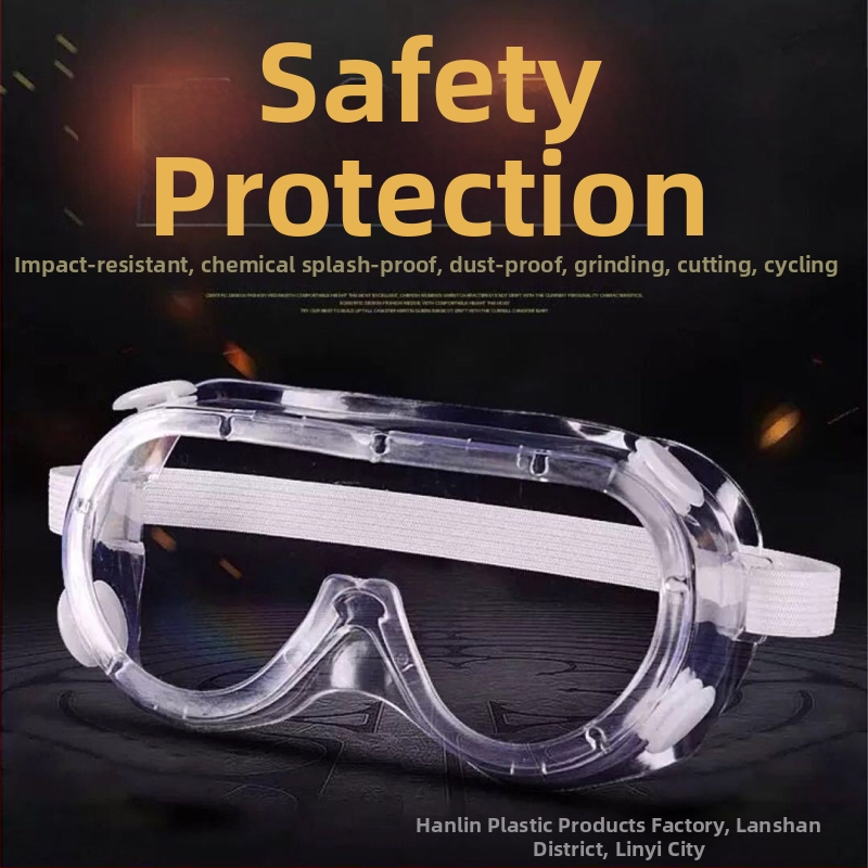 Aizsargbrilles metināšanai, elastīgā siksna, PVC+PC materiāls, HD caurlaidība, putekļu un triecienizturība (Modelis: četr-gredzenveida brilles; Materiāls: PVC+PC; Siksna: elastīga; Caurlaidība: HD; Funkcijas: putekļi un triecieni)