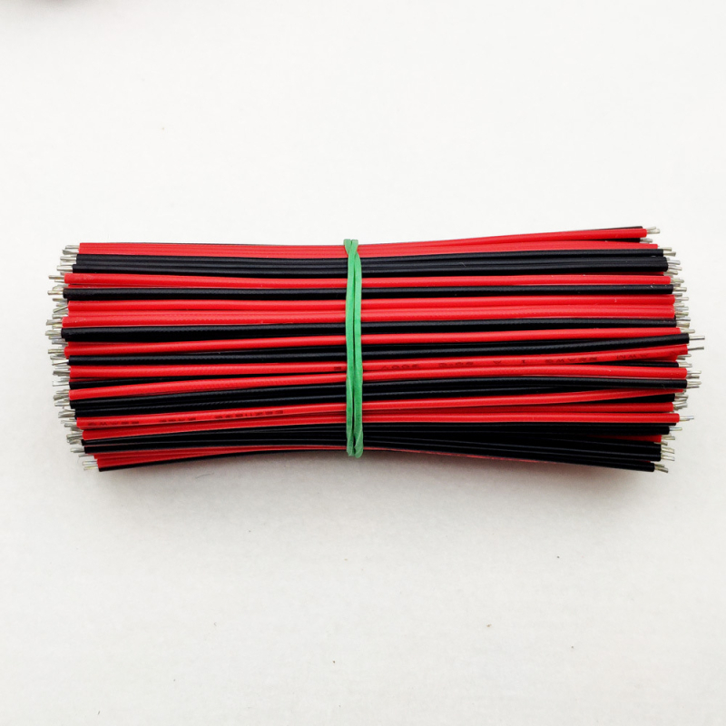 Žica za zavarivanje LED trake, plosnata, niskonaponska, kraje pocinčani, 2-pinski priključak za jednobojnu LED traku