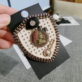 Ženska broš s mašnicom od legure, korejskog stila, dijamantni završetak, vjenčani ukras