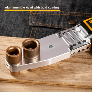 Elektriska konstatētas temperatūras karstās līmēšanas iekārta PPR caurulēm, divas galvas 20/25, 800W, 220V, modelis DL82032C