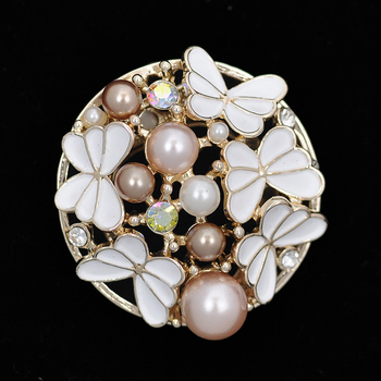 Brošňa pre ženy, kórejská verzia, diamantové vsadenie, zliatina, Limu