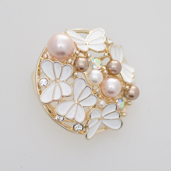 Brošňa pre ženy, kórejská verzia, diamantové vsadenie, zliatina, Limu