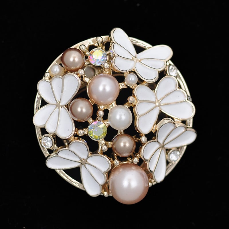 Brošňa pre ženy, kórejská verzia, diamantové vsadenie, zliatina, Limu