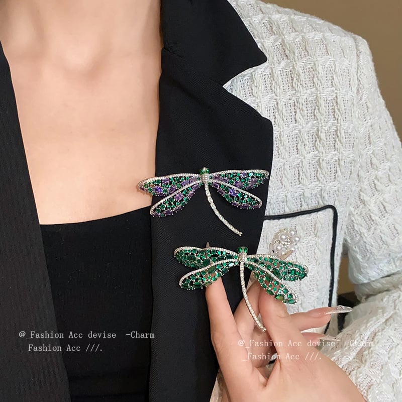 Brošňa Vážka, Meď, Zirkón Vložený, Dámsky štýl, Ľahké Luxusné bižutériu