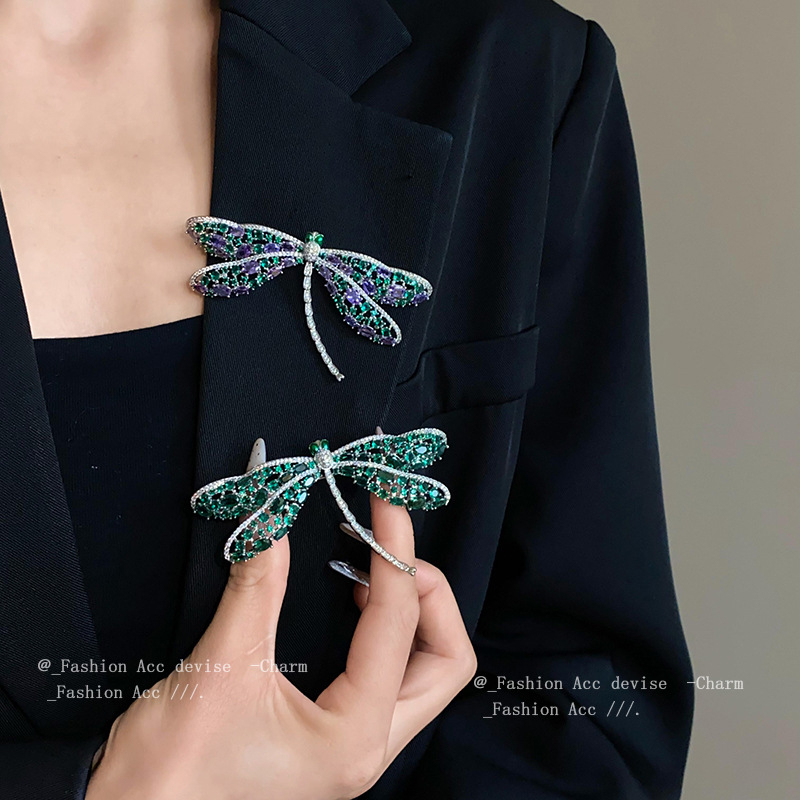 Brošňa Vážka, Meď, Zirkón Vložený, Dámsky štýl, Ľahké Luxusné bižutériu