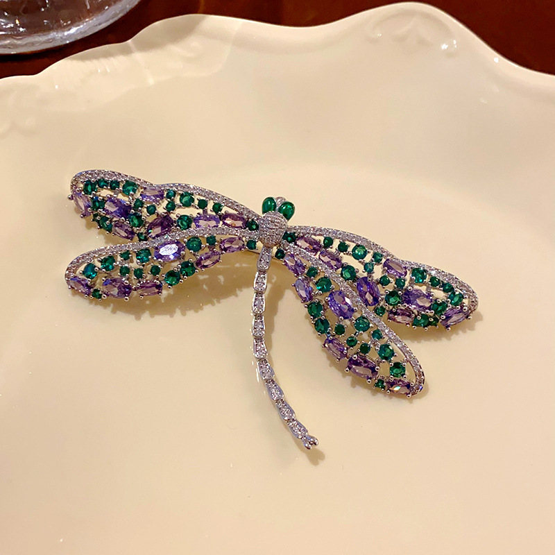 Brošňa Vážka, Meď, Zirkón Vložený, Dámsky štýl, Ľahké Luxusné bižutériu