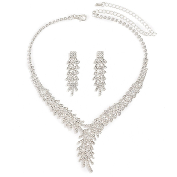 Set ogrlice i naušnica s križem – Mist Man, legura, bambus lanac, s rhinestones, geometrijski dizajn