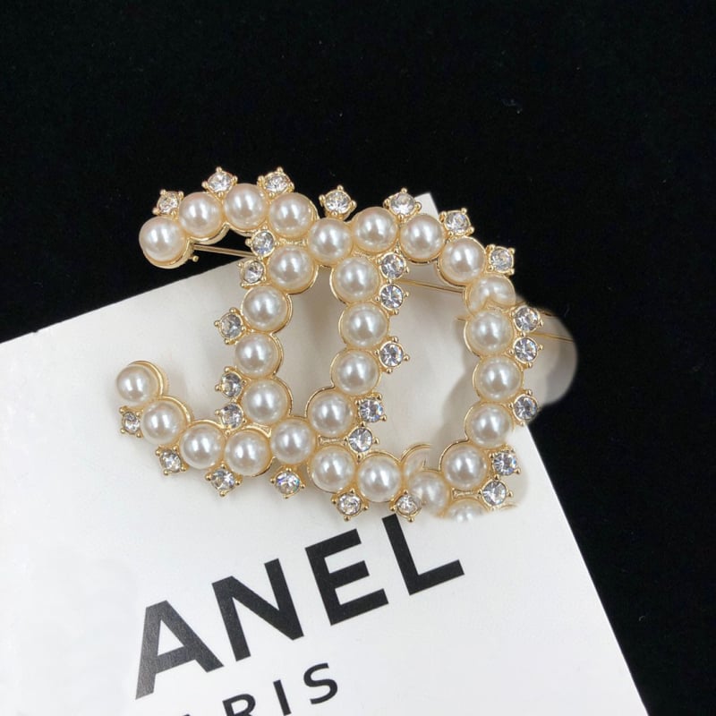 Broš s umjetnim perlama, oblik slova, elektroplating, svjež i sladak stil, za žene