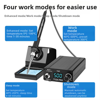T12 litavimo stotis su skaitmeniniu ekranu, didelė galia, reguliuojama temperatūra, mobiliojo telefono remontui