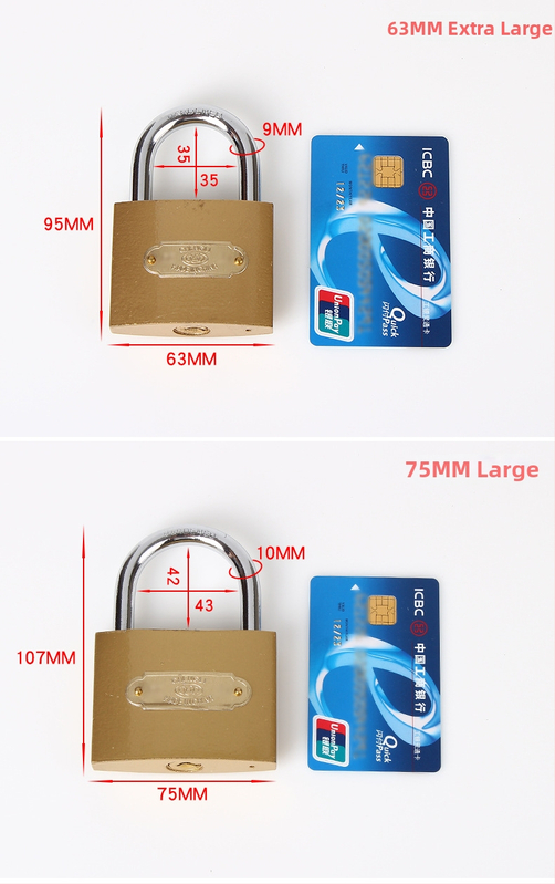 Kućni katanc, željezno tijelo, pocinčana površina, debeli dizajn, vodootporan i čvrst; modeli 20/25/32/38/50/63/75; pogodan za vrata prostorija, metalne i drvene vrata, ormariće i prtljagu