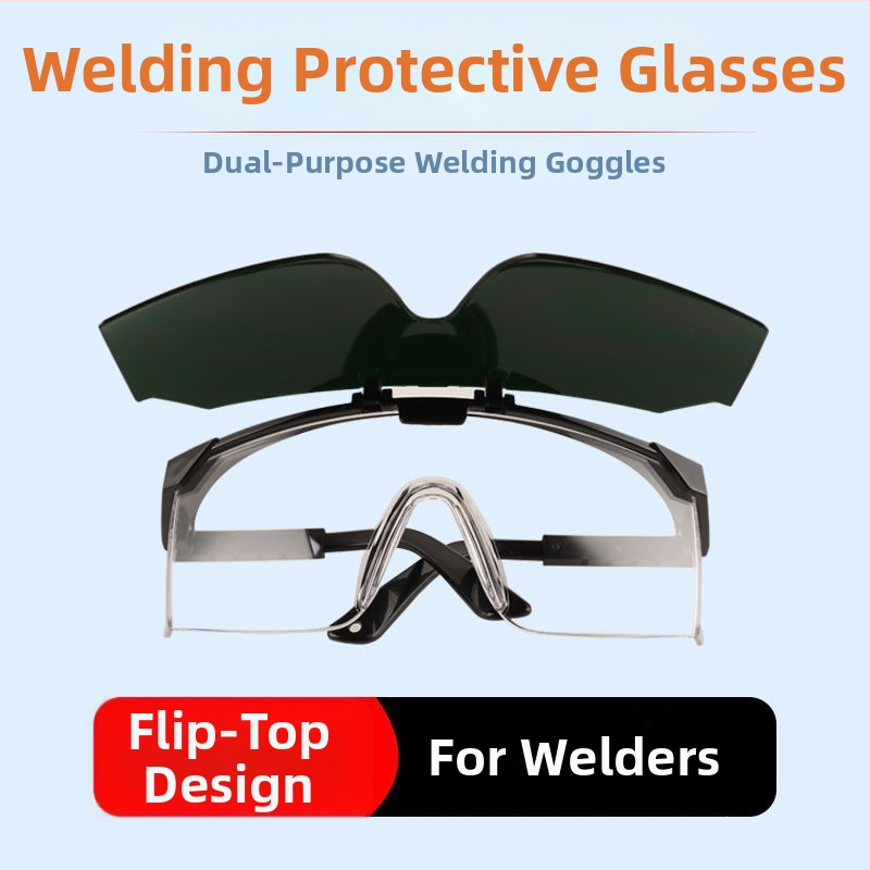 Zāraudzības brilles metināšanai ar pretatspīdumu un UV aizsardzību, caurspīdīgas lēcas, acu aizsardzība, izturīgas pret trieciem