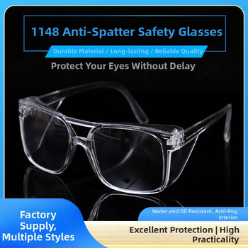 Metināšanas brilles ar sānu aizsargiem, modelis 1148, aizsargbrilles, materiāls PC, lēcas biezums 2 mm, caurspīdīgas lēcas, izturīgas pret triecieniem