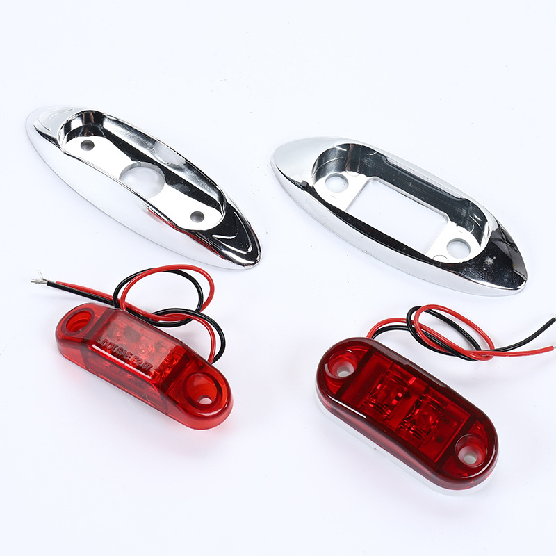 Bočna svjetlosna lampica kamiona KS16-022-SB, 2 LED, 12/24V, dimenzije 101.3 × 33.5 × 18.8 mm, ugradnja s 2 M5 vijcima