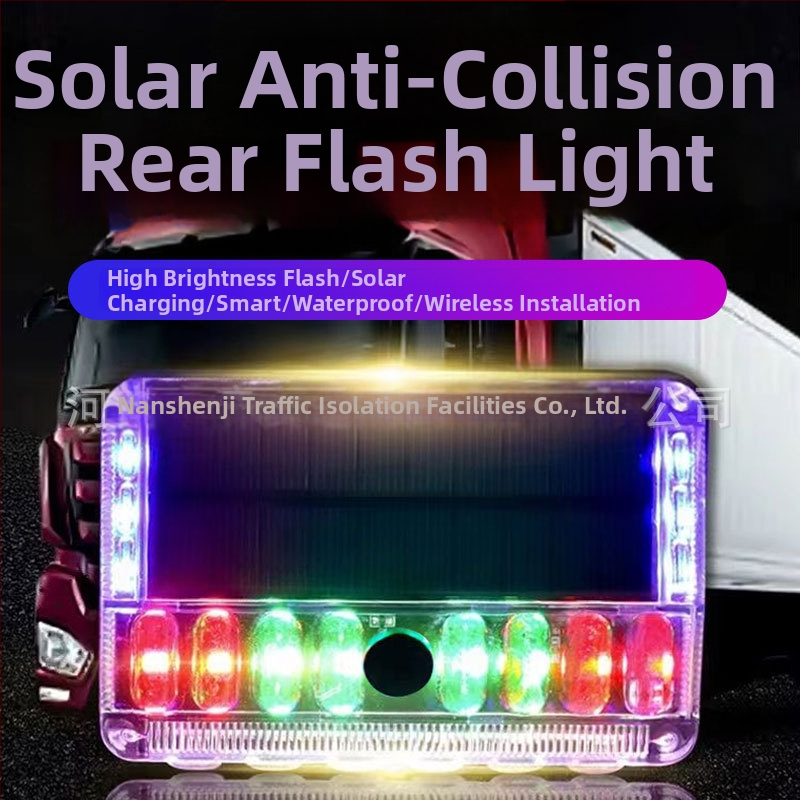 Saules enerģijas transportlīdzekļa brīdinājuma gaismas ar aizmugures platuma indikatoru un mirgošanas/pastāvīgā apgaismojuma režīmi