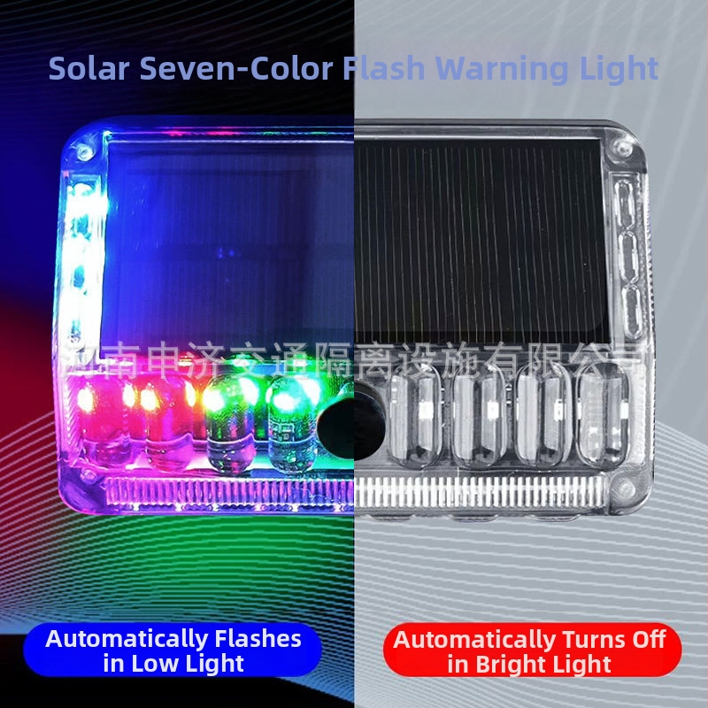 Saules enerģijas transportlīdzekļa brīdinājuma gaismas ar aizmugures platuma indikatoru un mirgošanas/pastāvīgā apgaismojuma režīmi