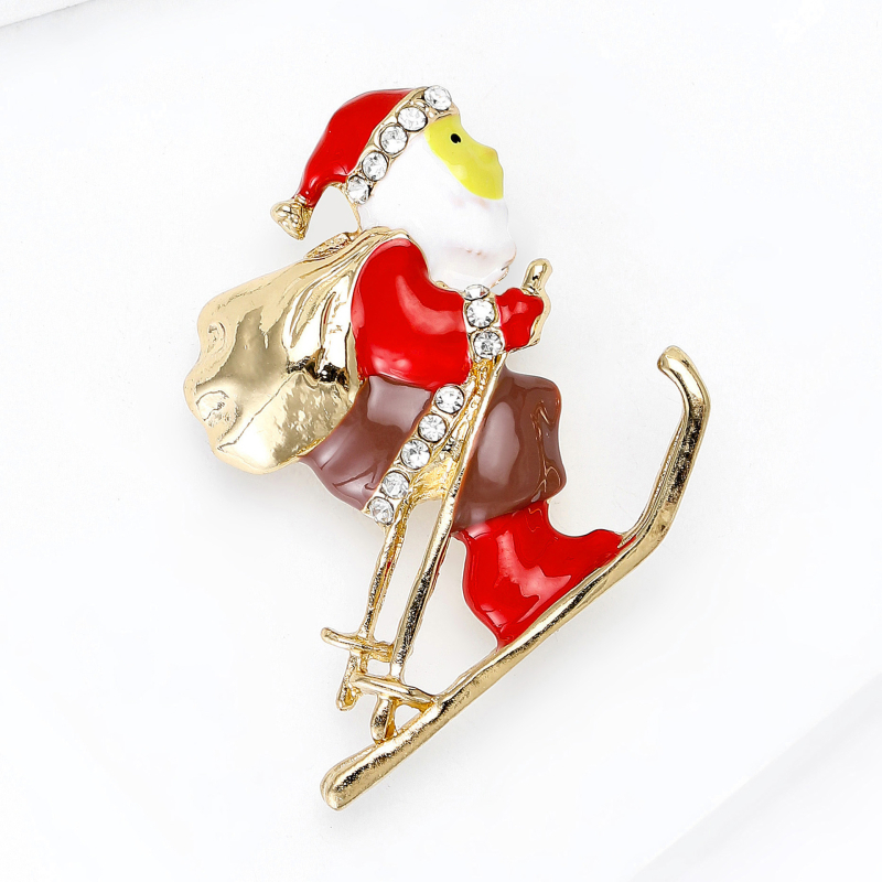 Broš od legure, Berry Jewelry, Djed Mraz serija, ženski Insta stil
