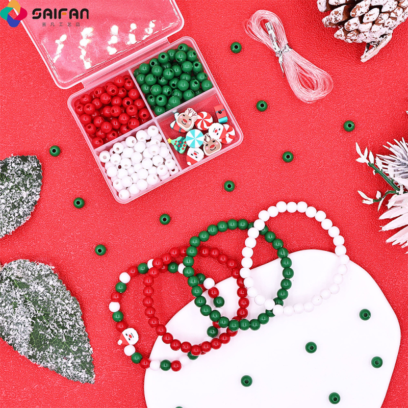 DIY súprava na náramok s korálkami — ručne vyrobená, Materiál: plast/živica, Úprava: maľovanie, Štýl: originálny dizajn, Jeseň 2024