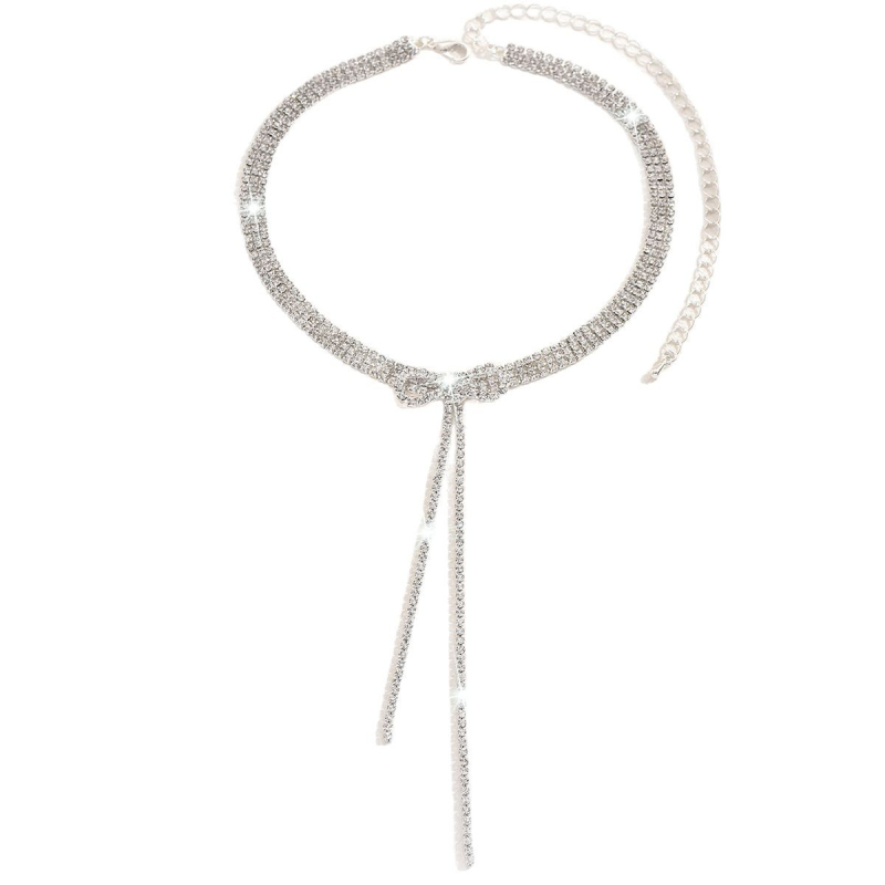 Meďný náhrdelník s príveskom z krištálu, drápový reťazec, viacvrstvový geometrický dizajn