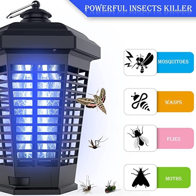 Szzomeicn lampa za ubijanje komaraca, 18W, lov svjetlosnim valom + električni šok, za 51–100 m²