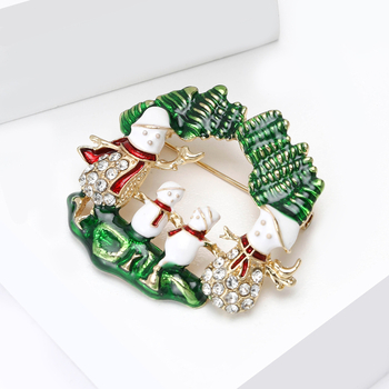 Broš sa snježnim čovjekom, emajl, Berry Jewelry, unisex, božićni stil, dekoracija i poklon