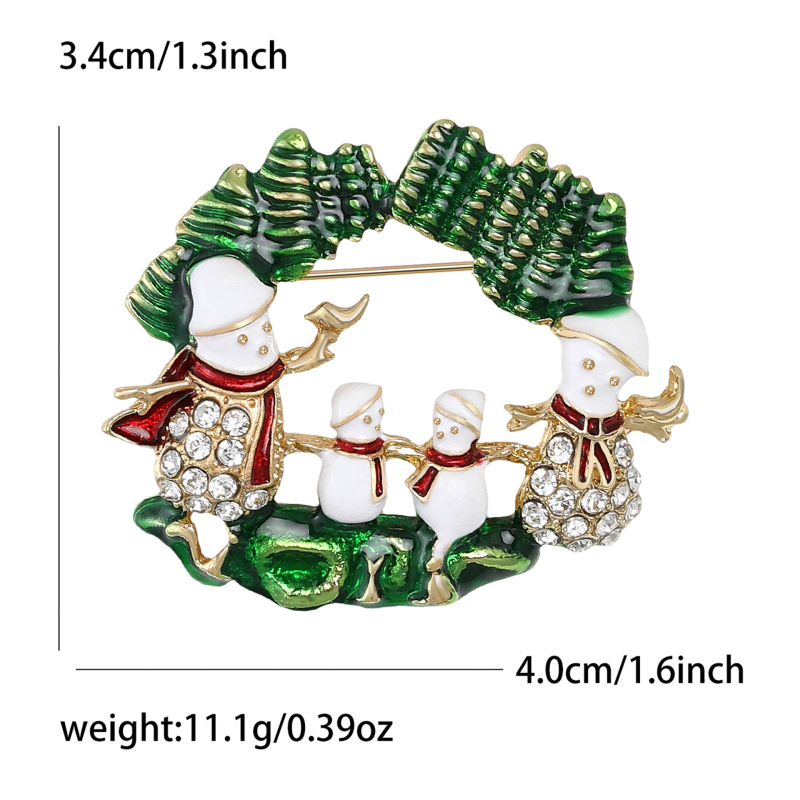 Broš sa snježnim čovjekom, emajl, Berry Jewelry, unisex, božićni stil, dekoracija i poklon