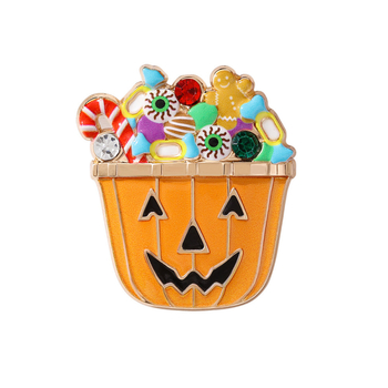 Minyu Halloween broš – cinkova legura, završna obrada kapljajući ulje, unisex, modni dodatak za odjeću, jesen 2025