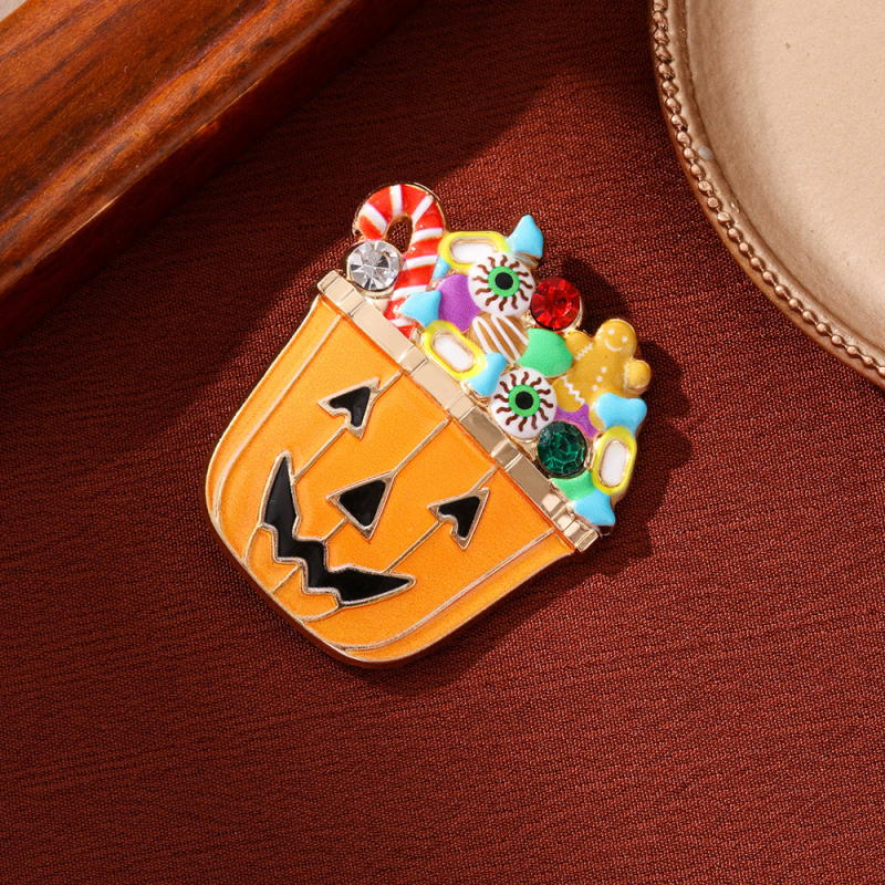 Minyu Halloween broš – cinkova legura, završna obrada kapljajući ulje, unisex, modni dodatak za odjeću, jesen 2025