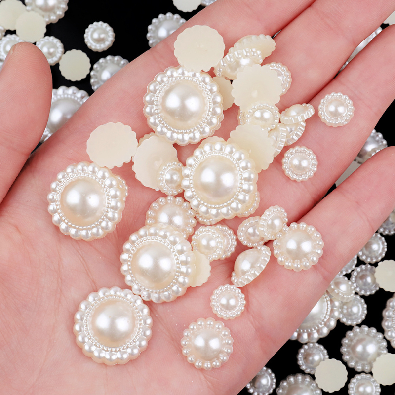 DIY dodaci za nakit s sunčevim cvijetom i imitacijskim perlama na zakrpe za kućište telefona i ukosnice za kosu - Materijal: ABS; Tehnologija obrade: Drugo; Stil: Korejski stil; Marka: Lucia craft; Godina/Sezona: Proljeće 2025