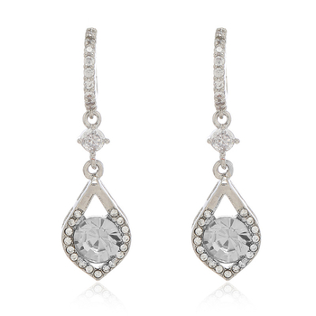 Клипсови обици, женски стил, геометричен дизайн водна капка, цинкова сплав, електропокритие