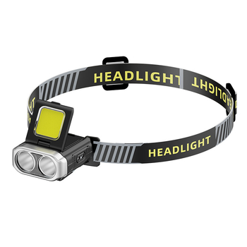 LED челна лампа с клип за шапка, преносима, 5W, 900mAh, USB зареждане, лъч до 100–200m, подходяща за нощно риболовство, колоездене, бягане и къмпинг