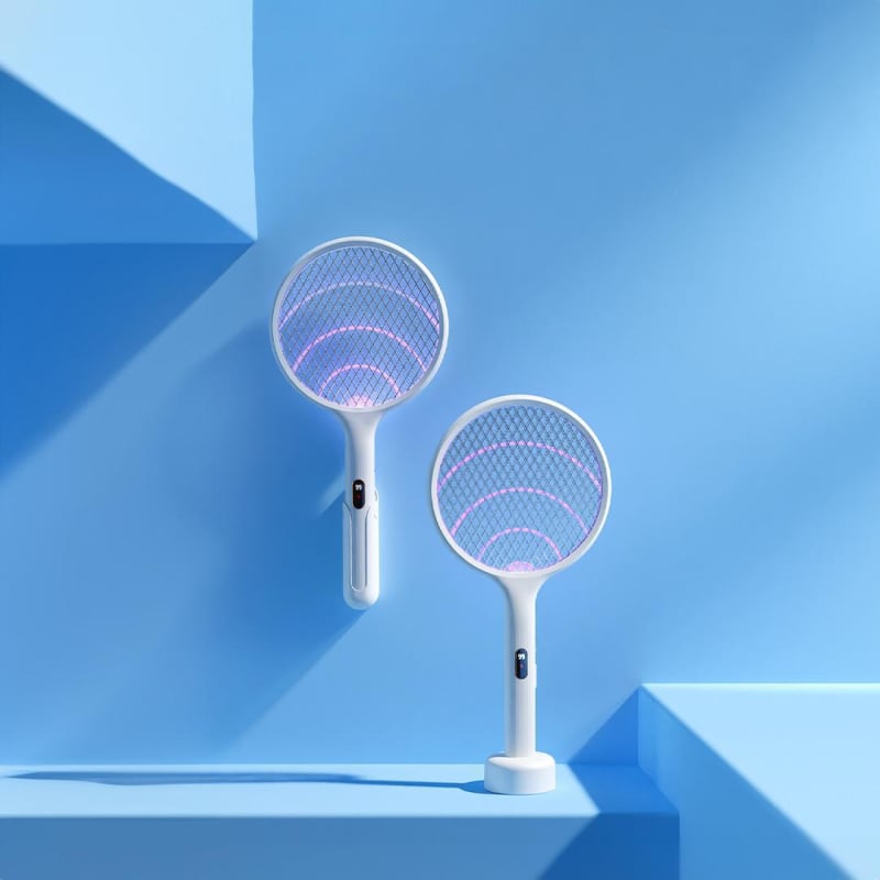 Quality Zero E3 – Dvije u jednoj zamci za komarce i elektrošok, LED svjetlo, pokrivenost 11–20㎡, rotacija 0–180°, ugrađena 1001–1600 mAh baterija, vrijeme punjenja 1–3 sata