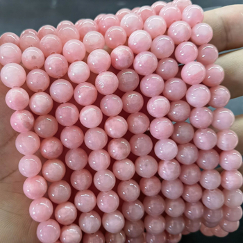 Prirodne ružičaste kalcedon okrugle perle – 10 mm, za DIY izradu nakita, dodaci za narukvice i ogrlice