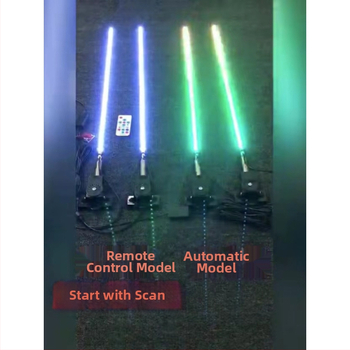 Farebné LED anténne svetlá pre nákladné vozidlá, autá a motocykle, 12V