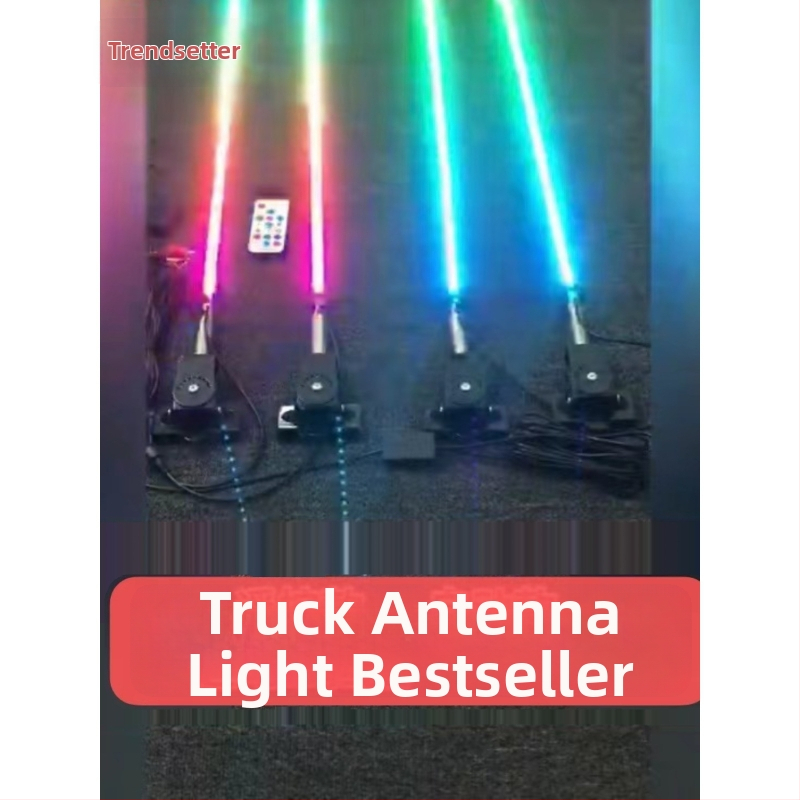 Farebné LED anténne svetlá pre nákladné vozidlá, autá a motocykle, 12V