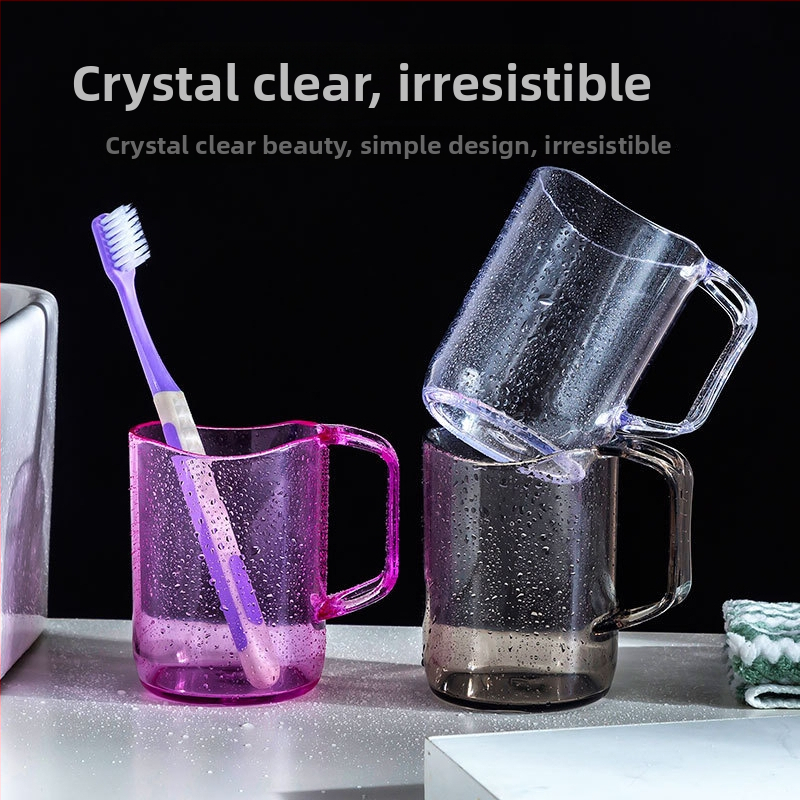 Japanski stil prozirna čašica za ispiranje s držakom – PC materijal, nepravilan oblik, visoka otpornost na temperaturu, jednostruka konstrukcija