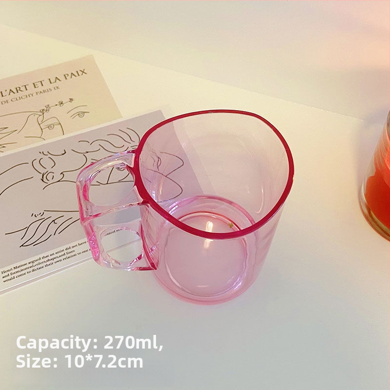Japanski stil prozirna čašica za ispiranje s držakom – PC materijal, nepravilan oblik, visoka otpornost na temperaturu, jednostruka konstrukcija