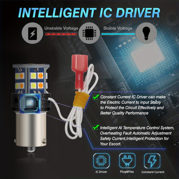 Auto LED suuna- ja päevavalge valgus, 2.5W, 9–28V, 3030 LED, 6000–6500K, 50 000 h