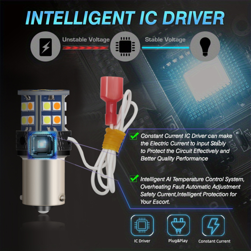 Auto LED suuna- ja päevavalge valgus, 2.5W, 9–28V, 3030 LED, 6000–6500K, 50 000 h