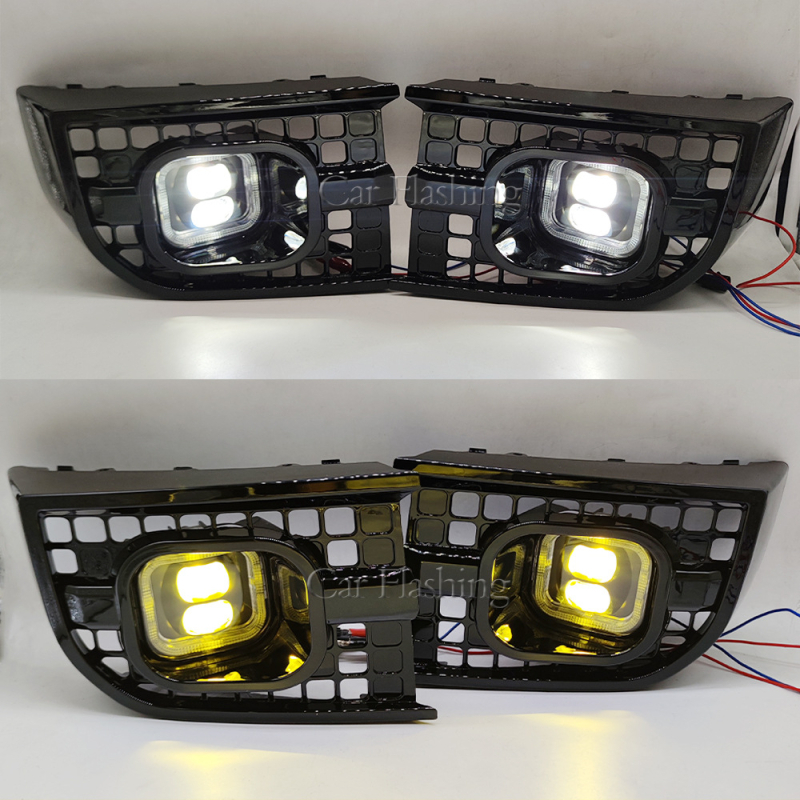 Land Rover Defender/Guardian rūko žibintas su angeliškais akimis – ABS+LED, 12V, IP67, 800lm, 6000K