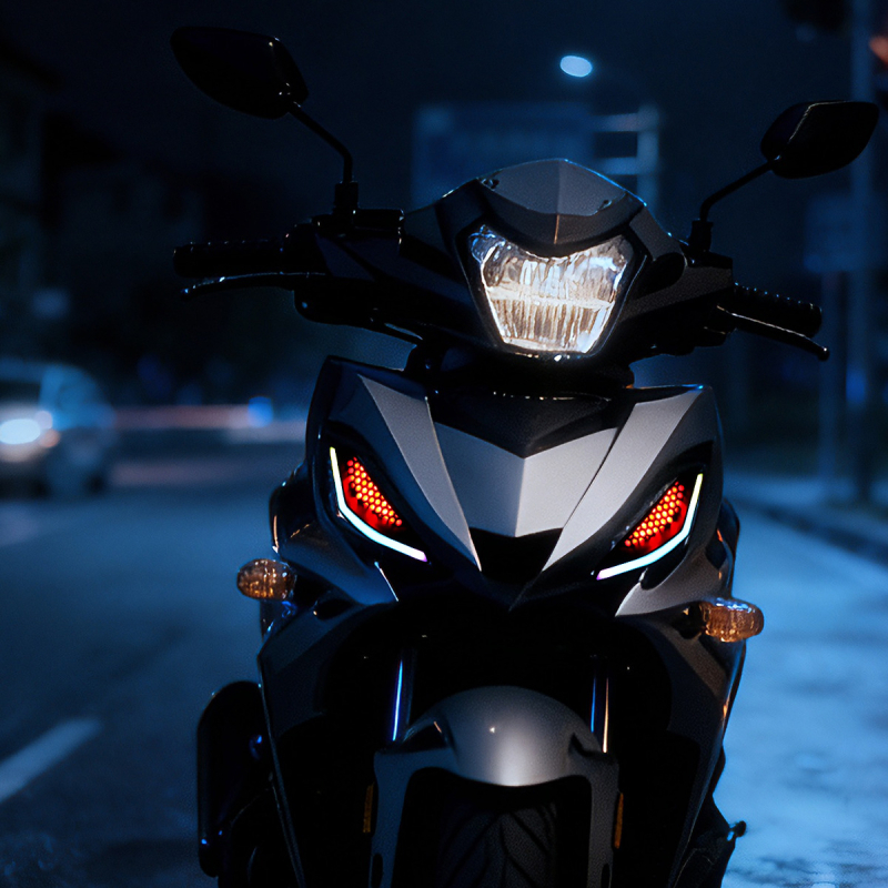 Aukštos ryškumo motociklų LED žibintas RS150R V1–V3 (12V, IP65, LED šaltinis, tarnavimo laikas 50 000 h)