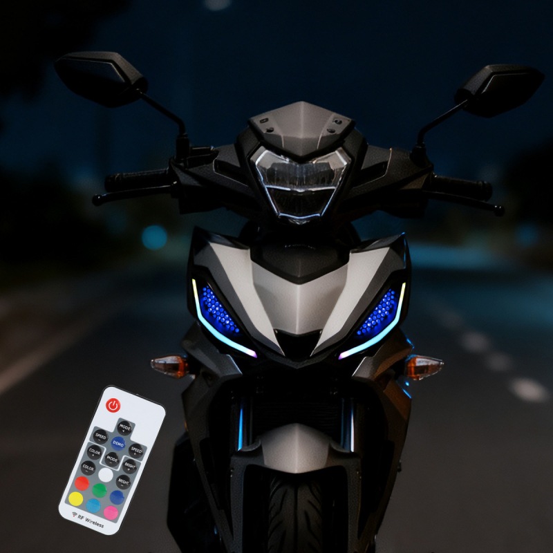 Aukštos ryškumo motociklų LED žibintas RS150R V1–V3 (12V, IP65, LED šaltinis, tarnavimo laikas 50 000 h)